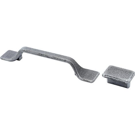 Poignée BONES longueur 200 mm entraxe 128 mm en zamak finition vieux fer
