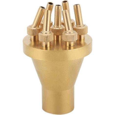 Buse de fontaine portable et durable de 1 pouce DN25 FNPT à double couche, à orientation centre-droite, compatible avec les outils de pulvérisation d'eau pour bassins de jardin. (1/5)