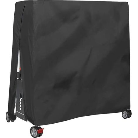 Funda plegable para mesa de ping-pong, impermeable, 210D, negra. (1/5)