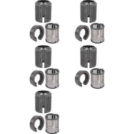 Lot de 5 filtres internes + cage de filtre externe pour sèche-cheveux modèles HD01, HD03 et HD08, avec brosse de nettoyage de filtre A-JBMEDIA (1/4)