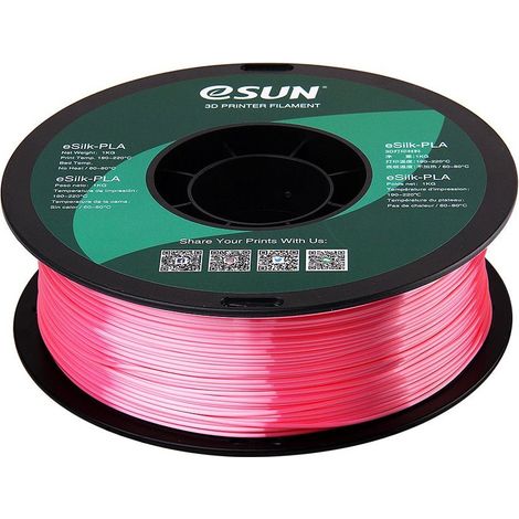 eSUN PLA-Silk Filament, 1.75mm, 1000g eSUN PLA-Silk Filament 1.75mm 1000g Pink