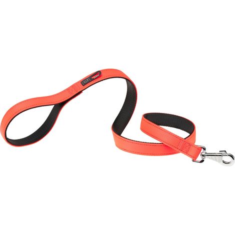 Ferplast DUAL G COLOURS Guinzaglio per cani in nylon, in 3 misure e 4 colori. Variante G25/110 - Misure: 25 mm x L 110 cm - Arancione