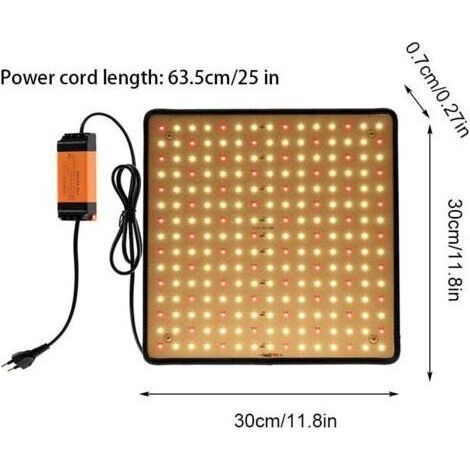Lampe de culture LED de 45 W pour la croissance et la floraison des plantes, idéale pour l'hydroponie, les fleurs, les légumes, les semis et la germination.