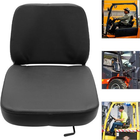 Siège de tracteur, Siège de véhicule mécanique, Design réglable, Siège de chariot élévateur universel noir, capacité de charge de 220 lb