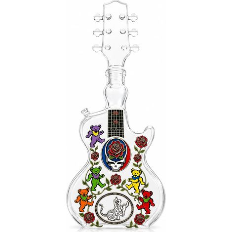 Carafe en verre en forme de guitare, style Grateful Dead, bouteille de whisky, objet de collection pour la décoration de bar rock. (1/5)