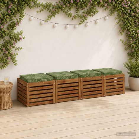 vidaXL Cojines de Asiento de 4 Piezas VUGHT 4 pcs 100% Poliéster (1/5)