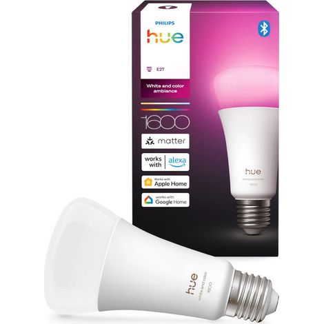 Philips Hue lampadina smart LED E27 929003853601 White and Color Ambiance A67 11,8 W 1600 lumen RGB e bianco variabile compatibile Alexa Google Apple Home