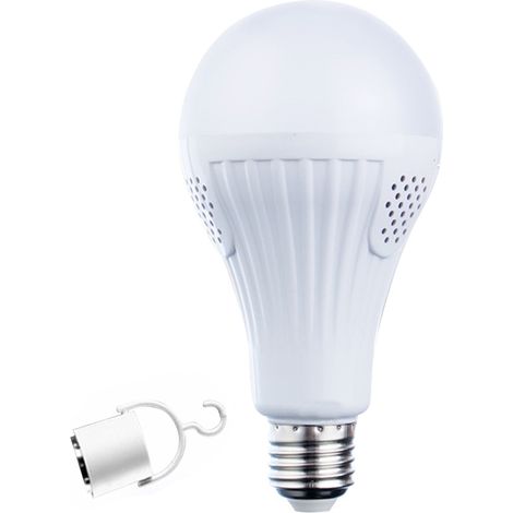 Ampoule boule intelligente de secours à recharge automatique pour la maison, large tension, haute luminosité, batterie intégrée avec crochet (1/5)