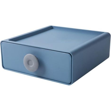 Boîte De Rangement À Tiroir - Plastique - Bleue - 1 Pièce (1/4)