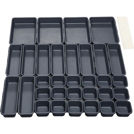 Schubladen Organizer Trennsystem Set 32 Stk Schwarz Silikon-Anti-Rutsch-Kugel (1/5)