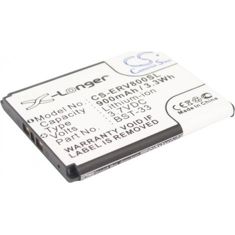 Bateria pre bst 33 pre sony ericsson 36 v 37 v 900 mah 204597753 204597753 (1/2)