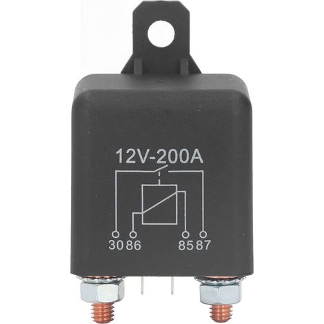 Relais de démarrage électrique 12 V CC 200 A pour voiture, étanche, avec bobine en laiton et accessoires.