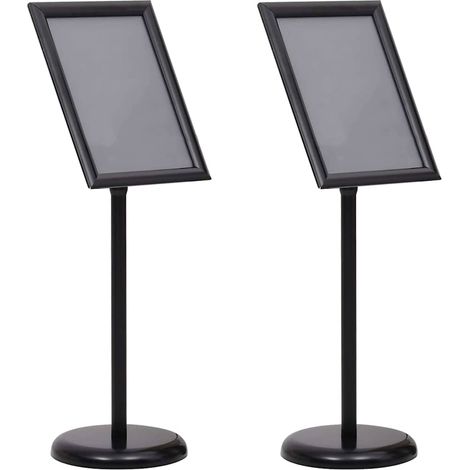 Plakatständer 2 pcs Schwarz 45 x 32,7 x 108 cm Aluminium