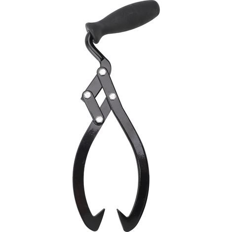 10-inch Log Lifting Clamp - 2 Heavy-Duty Steel Jaws, for Moving/Handling Logs/Trees (1/5)