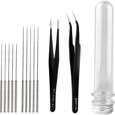 Forets aiguilles de 0,4 mm et 0,35 mm, kit de nettoyage de buses pour extrudeuse d'imprimante 3D (1/4)