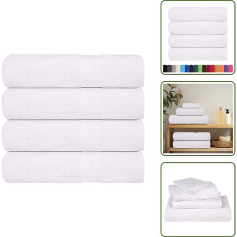 vidaXL Badetücher 4 Stk. Weiß 100x150 cm 360 g/m² 100% Baumwolle (1/5)