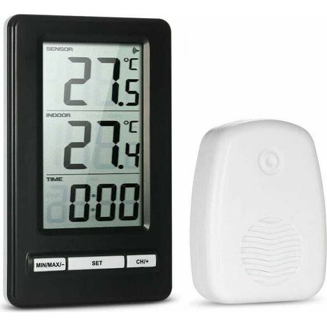 Wireless Digital LCD Indoor and Outdoor Thermometer for Temperature Measurement (1/4)