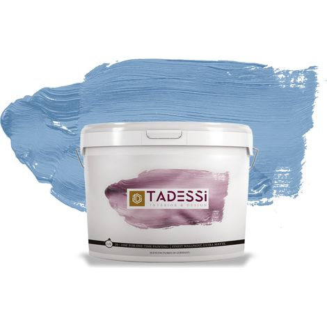 TADESSI Color Vista Wandfarbe Blau - Atlantikblau - Matte Dispersionsfarbe - Innenfarbe für Wand und Decke