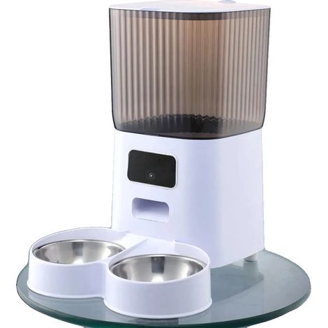 Automatischer Tierfutterspender, HD-Kamera, Sprachrekorder, Doppelwaschbecken WIFI (1/2)