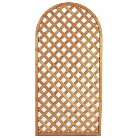Pannello grigliato "Patio" Arco in legno tropicale naturale per recinzioni giardino e terrazzo (1/3)