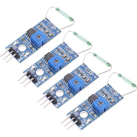 4 pcs/set Reed Sensor Magnetic Switch Module Diy Kit Normally Open