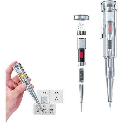 Blindspannungsprüferstift, wasserdichter Spannungsprüfer 70-250V, induzierter elektrischer Prüfstift, Blindspannungsprüferstift, berührungsloser Spannungsprüferstift (1 Stück) (1/4)