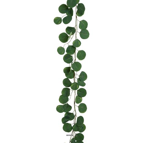 Guirlande d'eucalyptus artificiel 190 cm en tissu (1/3)