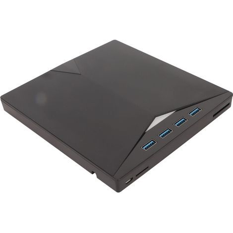 Lecteur CD/DVD externe ultra-mince, transfert de données haute vitesse, graveur/lecteur USB 3.0, hub USB intégré, plug and play. (1/4)