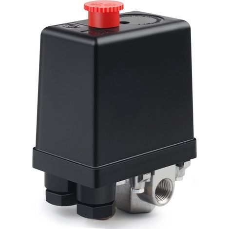 Régulateur de Pression D'air 220V Soupe de Compresseur D'air 4 Trous Commutateur de Compresseur D'air pour Une Réduction Rapide de la Pression (1/5)