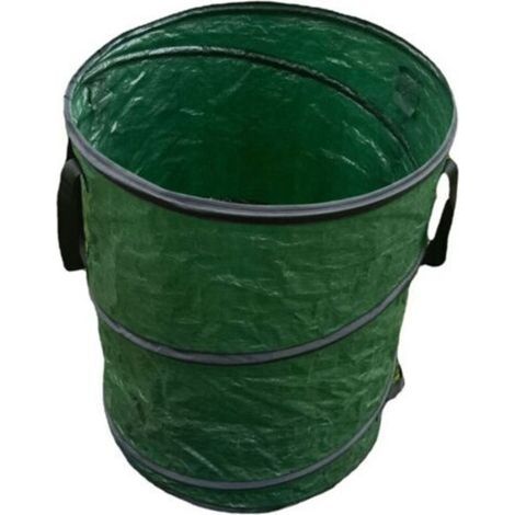 Sac à végétaux pliable avec poignées, 46x46x60cm, Vert, Solid (1/4)