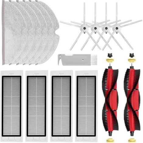 Passend für Roborock S5 Max, S50, S6, S55, S60 – Hauptbürsten-/Filter-/Wischtuch-Ersatzteilset (1/4)
