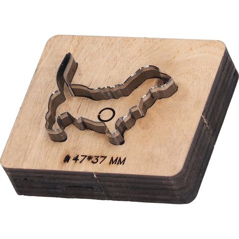 Matrice de découpe pour cuir, poinçon en forme de chien, outil de découpe et de modelage, 47 x 37 mm, pour papier et caoutchouc. (1/5)