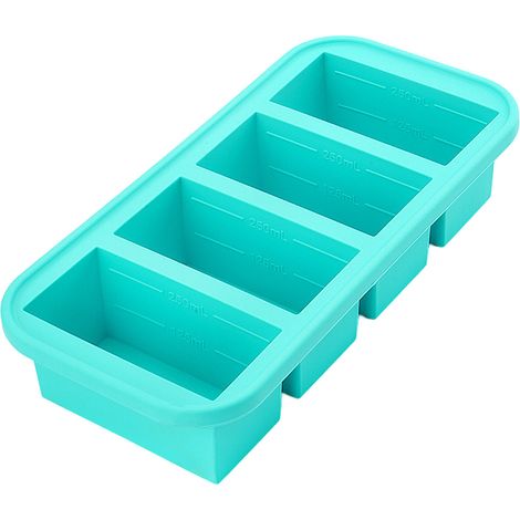 Moules à congélation en silicone avec couvercles - Préparation facile des repas - Plateaux de congélation en silicone avec couvercle pour aliments, bouillons et plus encore, moules à soupe en silicone
