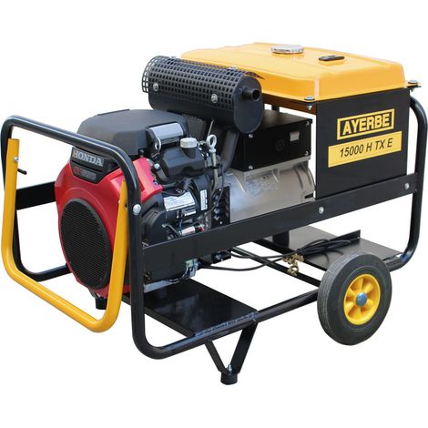 AYERBE - 5418075 - Groupe électrogène 15000 TXE - Triphasé avec démarrage électrique Moteur HONDA GX-690