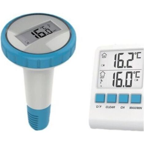 Thermomètre de piscine, thermomètre de piscine flottant sans fil facile à lire, thermomètre numérique avec monit de température intérie, haute précision pour l'eau de bain de piscine, petit (1/5)