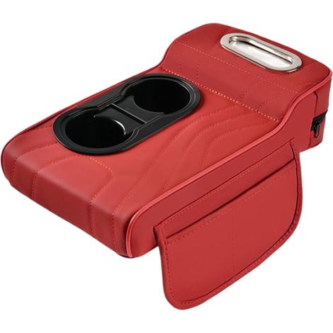 Housse D'accoudoir De Voiture,Rehausseur d'Accoudoir Auto - Organisateur Multifonction Avec Porte-Double, Poches Latérales Pour Boîte À Mouchoirs Et Rangements Pour (1/5)
