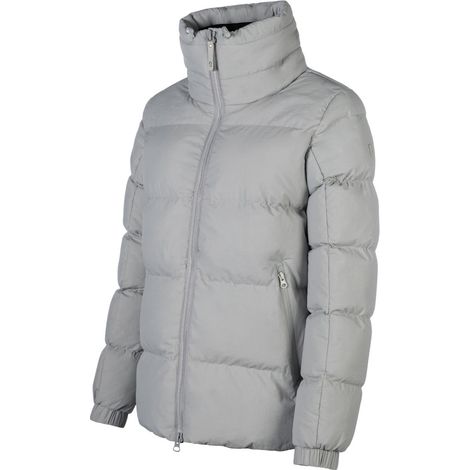 XXL, nero: Veste d'hiver matelassée pour femme modèle Livigno coupe courte avec fermeture éclair et col montant doublée en polaire chaude (1/5)