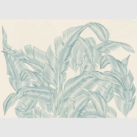 Papier peint intissé - Palmiers subtils - 375x270 cm
