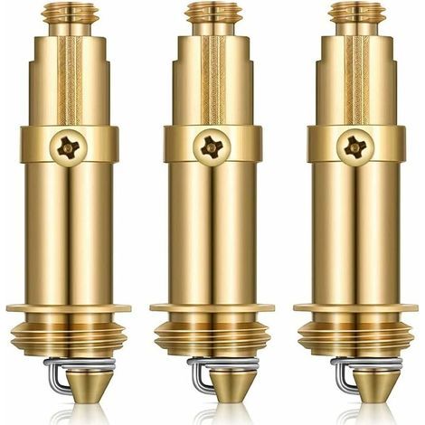 3 piezas de tapón de resorte de latón para desagüe de lavabo emergente, tapón de resorte de latón para la mayoría de desagües de bañera y lavabo, tapón de resorte interno (1/5)