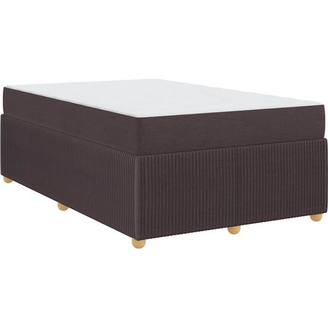 Lit double,Lit adulte,Cadre de lit avec matelas Marron foncé 120 x 190 cm tissu CFW3818083 (1/5)
