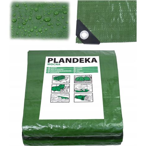 Lona verde resistente 110g/m2 4x4m verde (1/5)