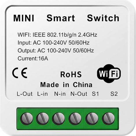 Schalter WiFi Bluetooth 16 A Mini Relais (1/5)