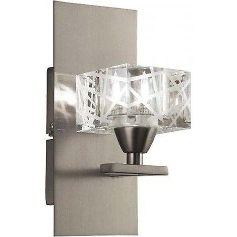 Applique, Applique zen 1L Mantra Satin nickel en Verre, MANTRA