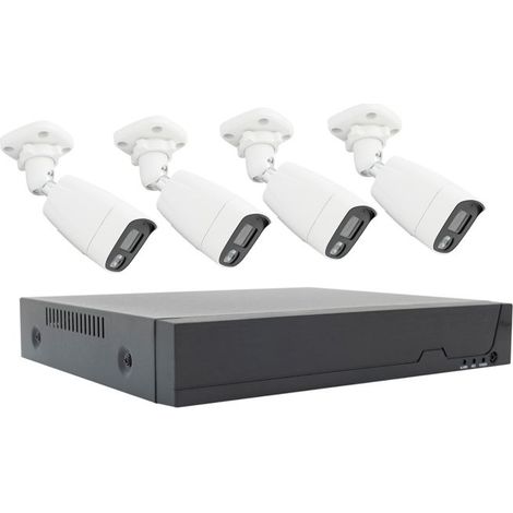 Kit de vidéosurveillance PoE - PNI - PNI-POE154-S - 5 MP - 4 caméras IP65 - NVR H.265 (1/4)