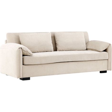 Canapé Droit 3 Places "Malva" 230cm Beige (1/5)