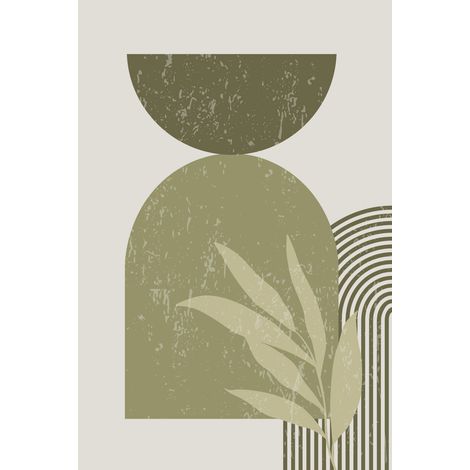 Papier peint panoramique - Feuille Boho - 170 cm x 255 cm (1/2)