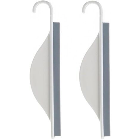 2 raclettes de douche en silicone pour vitres, miroirs, sols, salles de bain, voitures. Solides et incassables, résistantes à la corrosion et à l'usure. (1/5)
