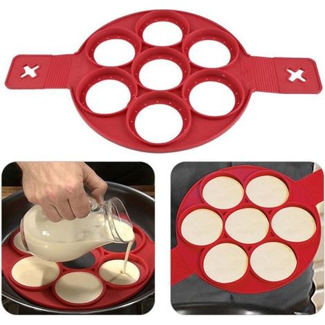 Moules à gâteaux - Magique - Silicone - 7 pièces - Antiadhésif - Rouge (1/4)