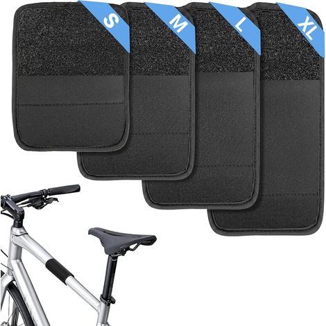 4 x Protection Cadre Vélo (12x15-25cm) Manchette Néoprène avec Scratch pour VTT et E-Bike - Anti-Rayures pour Porte-Vélo et Transport (1/5)