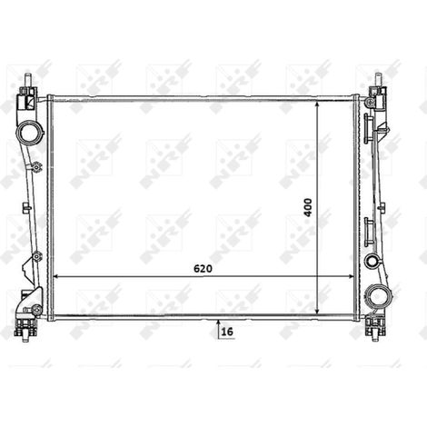 Radiateur, refroidissement du moteur NRF 53935 FIAT 1300328 1300329 1300350